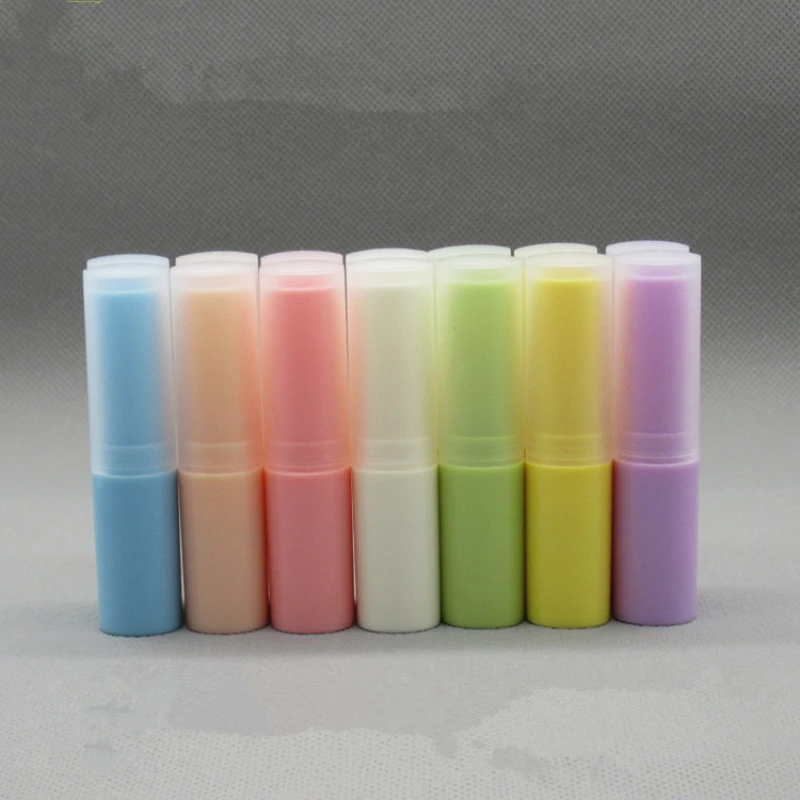 4g/2.8g Empty Red/Pink/Blue/Purple Cosmetic Small Lipbalm Tube DIY Makeup Lipstick Sample Sack Pack Container with matte cover