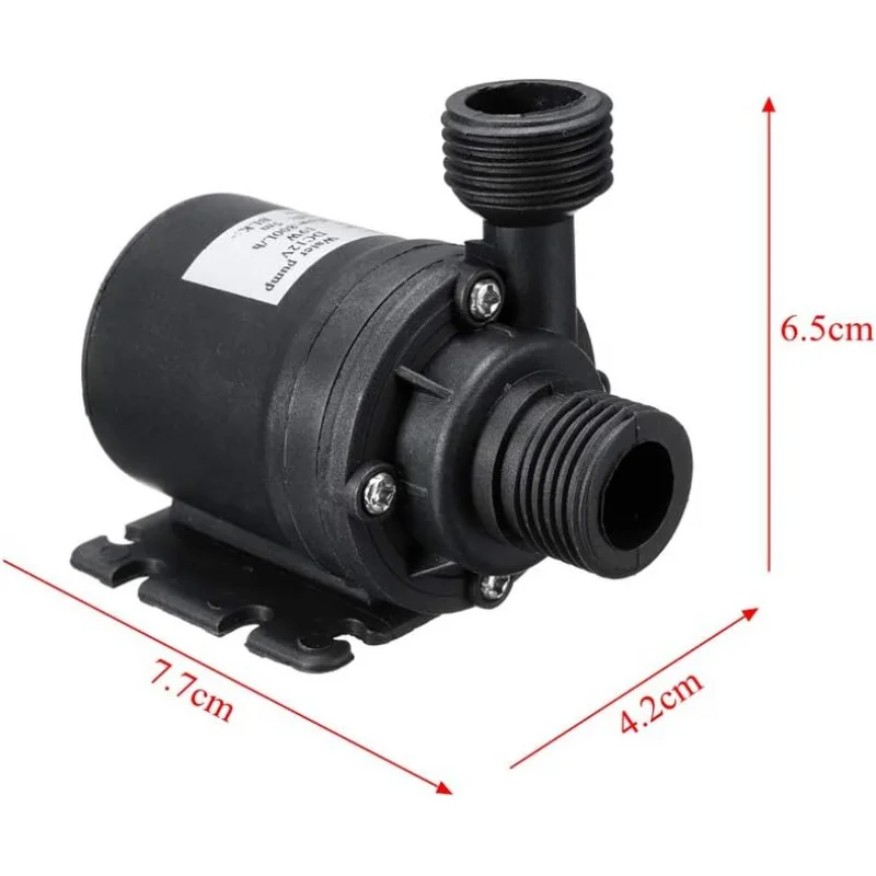 19W 분수 워터 펌프, 미니 DC 12V 리프트 5M 800L/H 브러시리스 모터 잠수정 워터 펌프