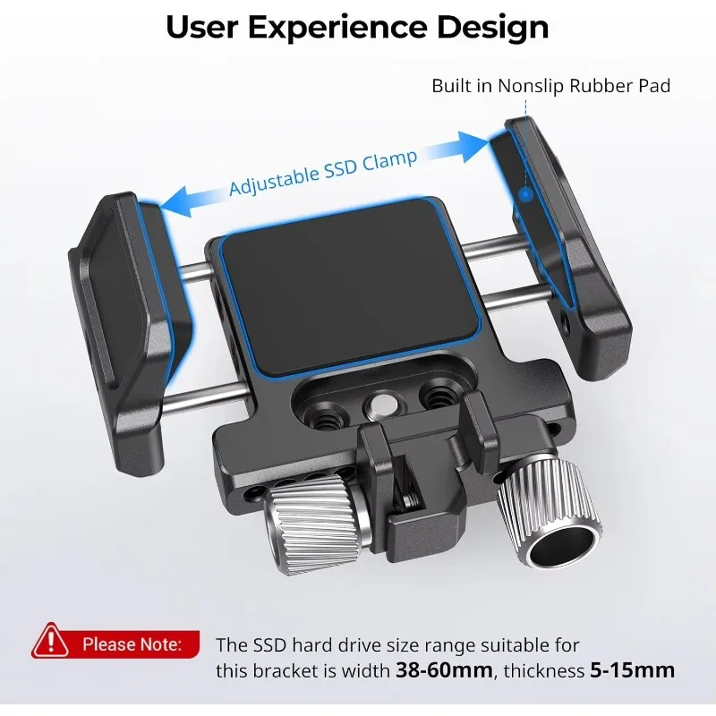 ABS SSD Holder Bracket Clamp Screw Mount For Samsung T5 SanDisk Secure Hold For BMPCC 4K E2 Sigma Fp Camera Accessory