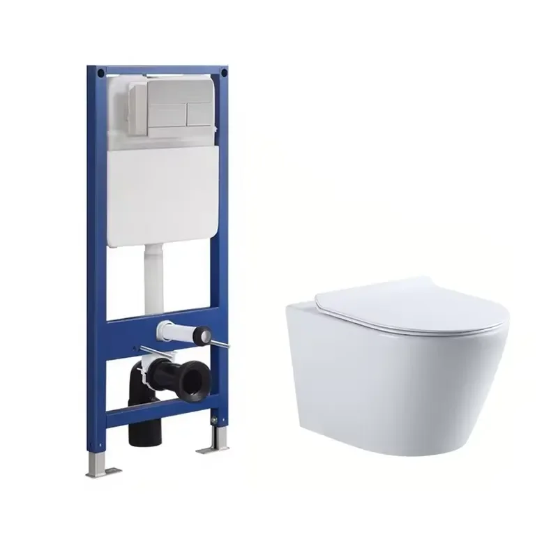 Wall Mounted Bathroom Hidden Water Tank Frame ABS Double Flush System Modern Design Concealed Cistern Support Structure for