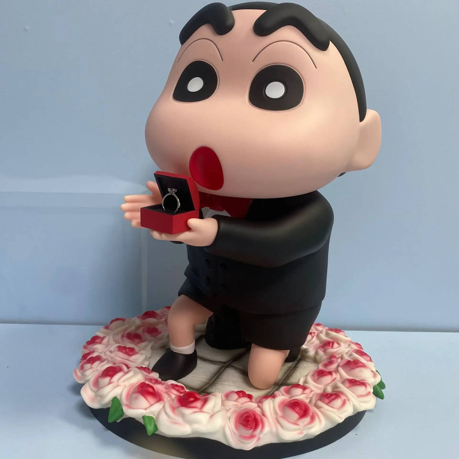 

Anime Figure Cartoon Crayon Shin-Chan 1:1 Kneeling Proposal Model 42cm Action Figurine Ornaments Collection Xmas Gifts Toys