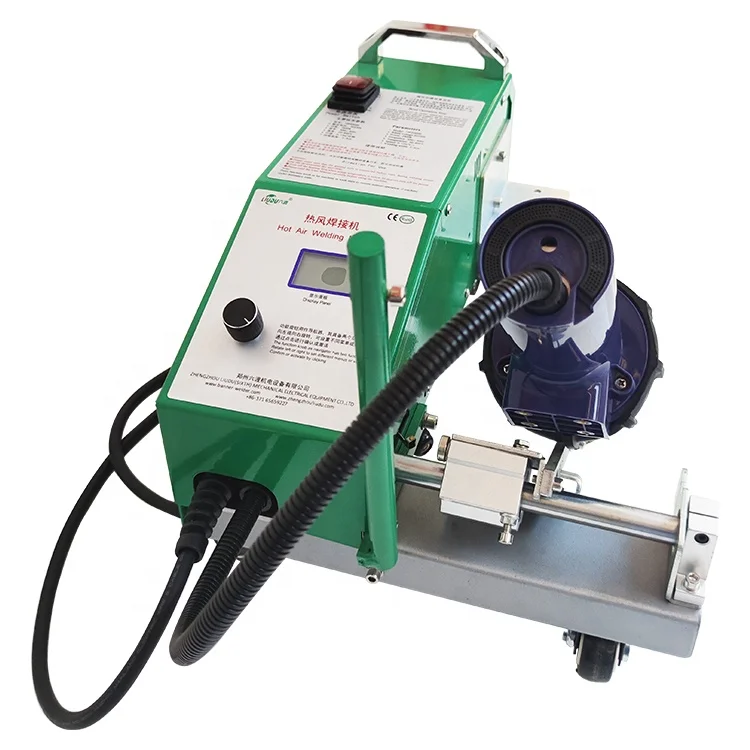 TOP2000D Tarpaulin Hot Air Welding Machine for Auto Rope Hemming on PVC Tarpaulin and Roll-Up Door Curtain