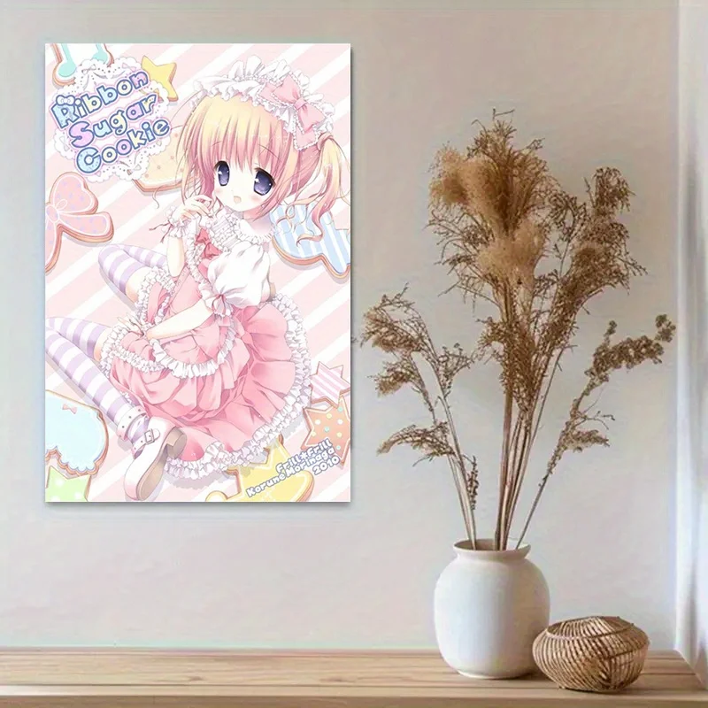 VIKAMA Ribbon Candy Biscuit Cartoon Tapestry Lolita Girl Heart Decoration Cloth Japanese Anime Style Lovely Room Decoration