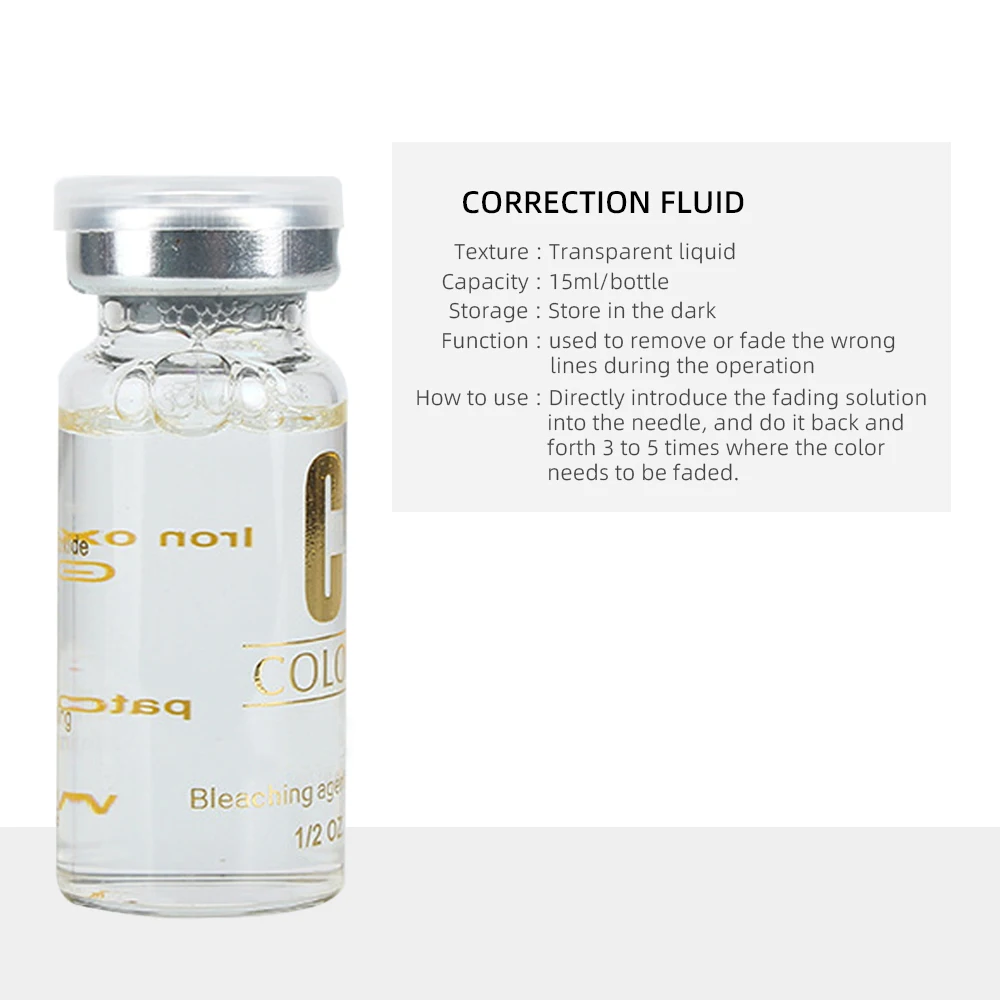 Tattoo Bleaching Agent Correction Fluid Permanent Makeup Pigment Eraser In-time Cleaning Tattoo Error For Tattoo Removal