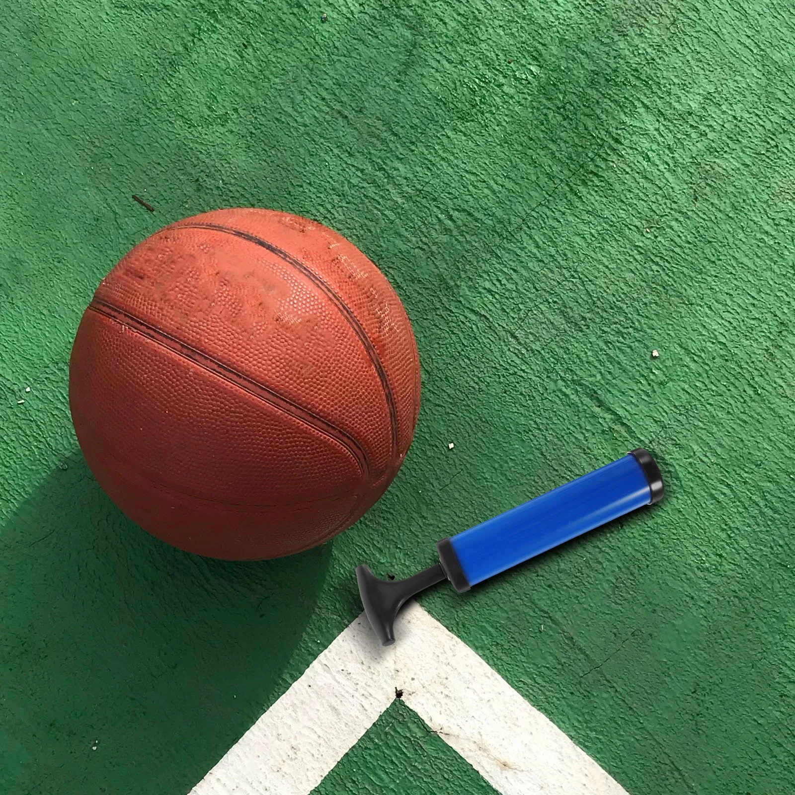 

1Set Portable Basketball Pump Kit Durable Aluminum Alloy Multi-Function Basketball Inflator Tool for Outdoor Sports School Use