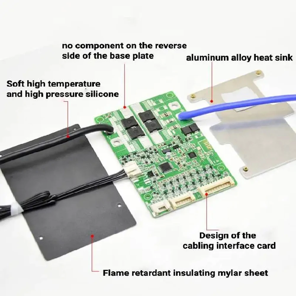 JBD Build-in BT 10S-17S 36V 48V 3.2V LiFePO4 3.7V Li-ion Batteries Packs Smart BMS with UART image 5