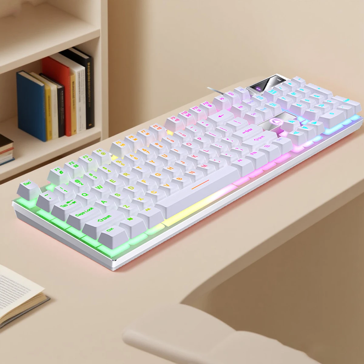 YINDIAO K500 Wired  Keyboard Gaming  Laptop Desktops PC Computer Office Accessories Low Profile Gamer Keyboards With Numpad