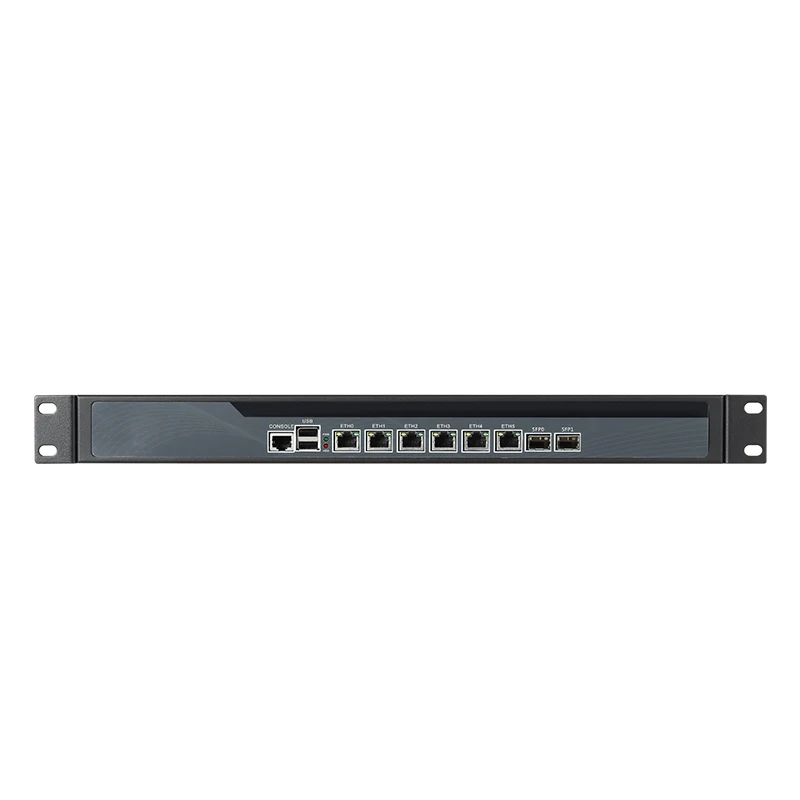 1U Firewall Appliance Intel Celeron J6412 8GB RAM 128GB SSD 6x Gigabit Ethernet 2x SFP Support Windows Linux CentOS Router OS