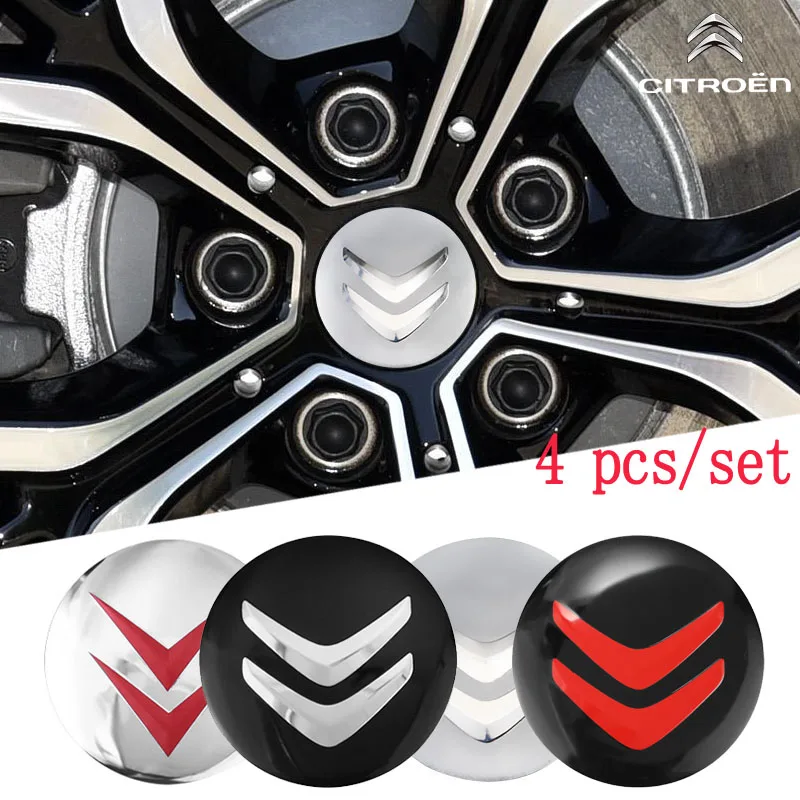 4pcs Car Wheel Stickers 56mm Auto Center Hub Cap Decal For Citroen C1 C2 C3 Vts C4 Saxo C4L C5 C6 C8 Xsara Picasso Berlingo