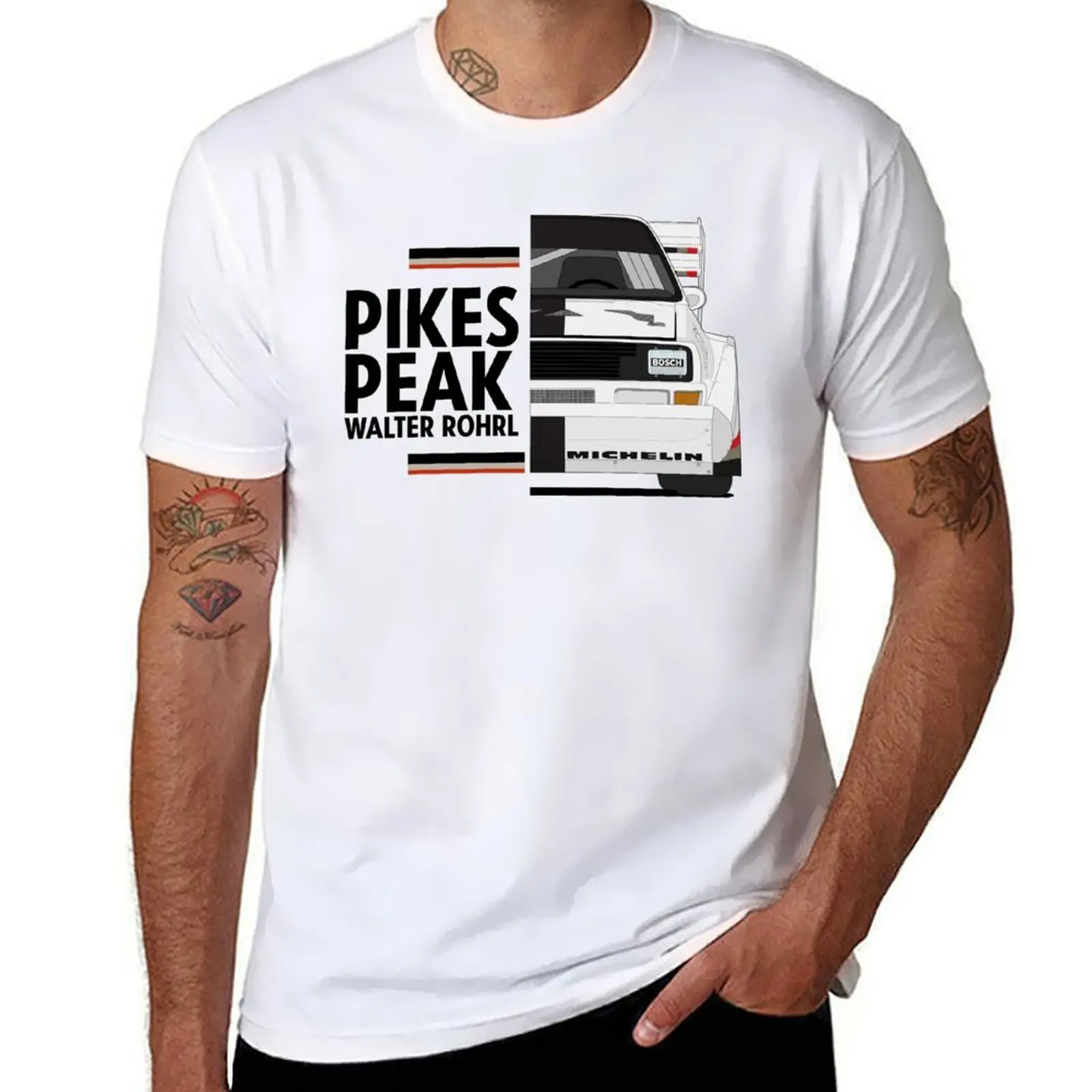 

Walter Rohrl Pikes peak 1987 T-Shirt printed t shirts for man anime t shirts for man man t shirt heavy cotton T-shirt