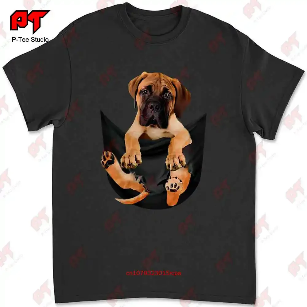 Bullmastiff Dog In Pocket T-shirt JSGZ