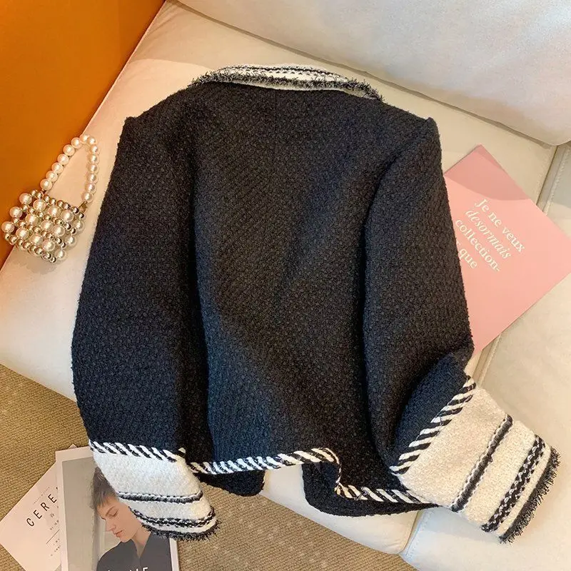 Chic Button Suit Coat Female Autumn 2023 New Fashion Tweed Black Tide Ins Women Blazers High Quality