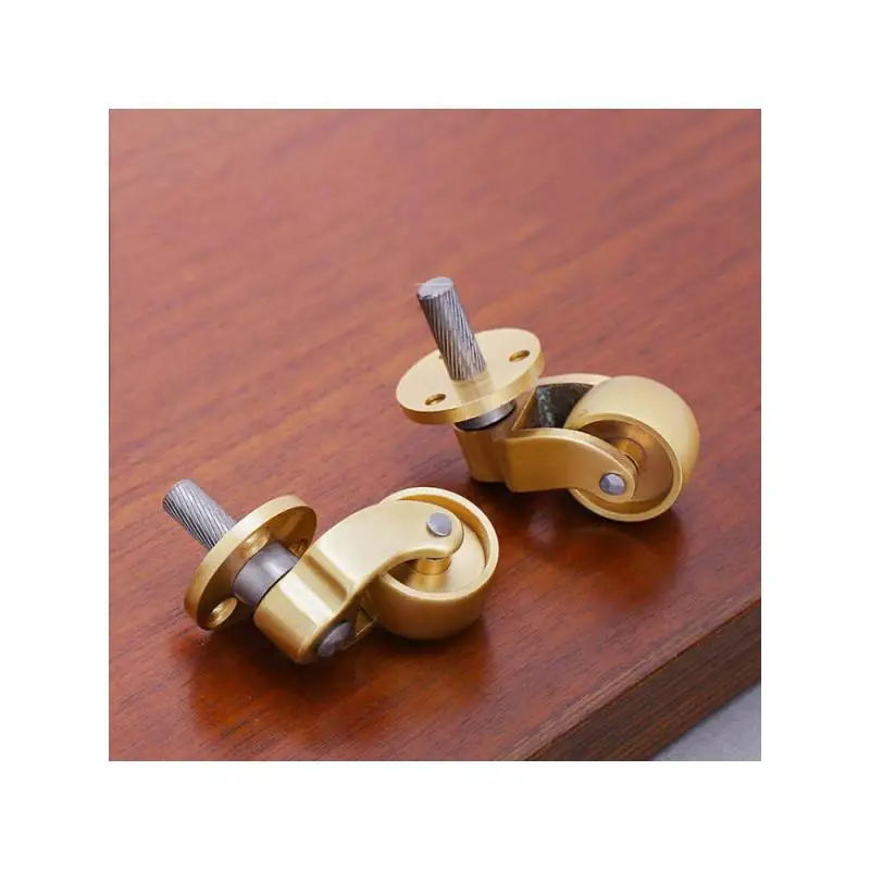 

1 Pcs Packing Metal Caster Brass Universal Wheel Copper Furniture Pure Steering Piano Tea Table Heavy Duty