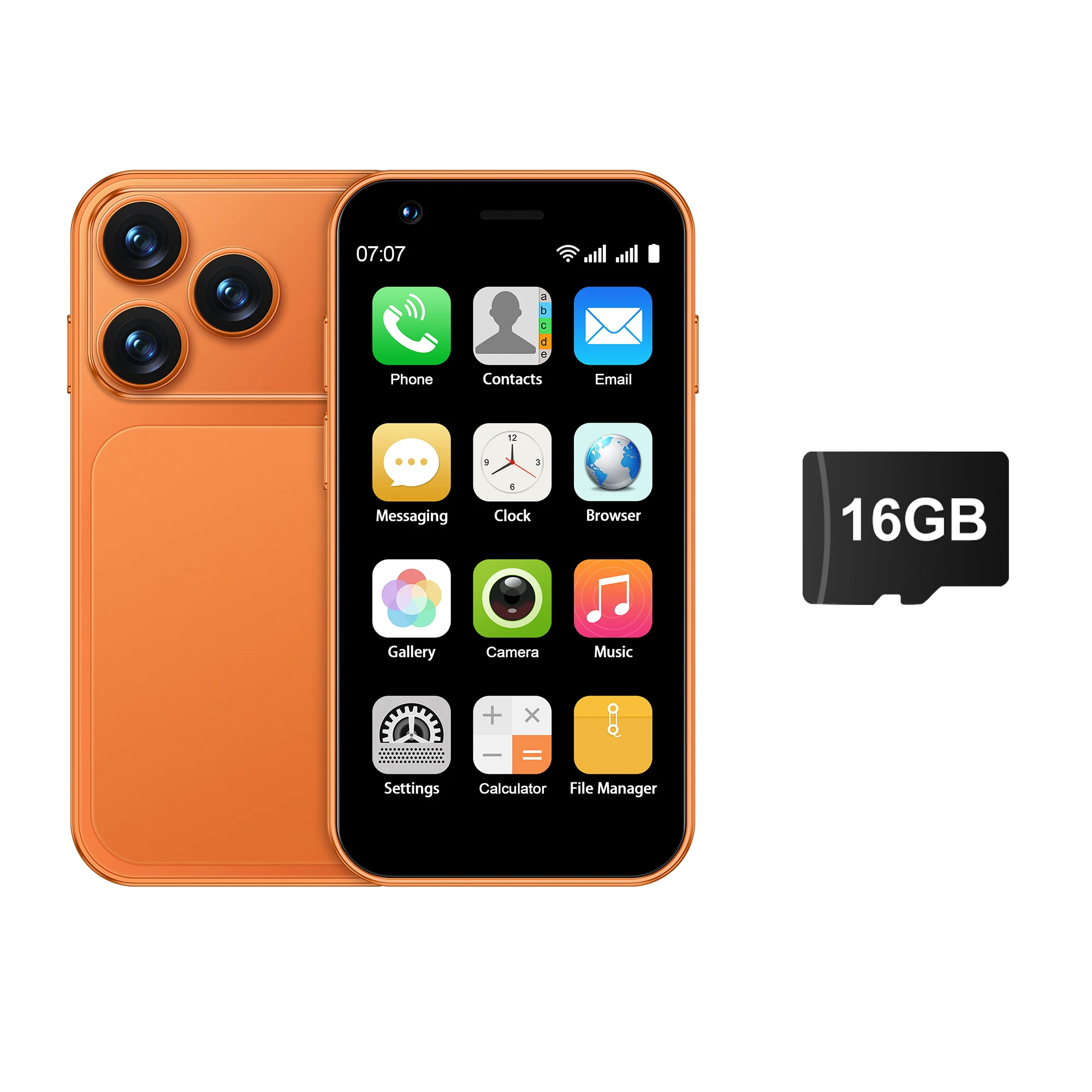 SERVO 18SE MINI Kleine Android-smartphone 3G WCDMA Dual SIM-kaart 2GB + 16GB Play Store Wi-Fi Face Unlock 3.0 inch Mini-smartphones