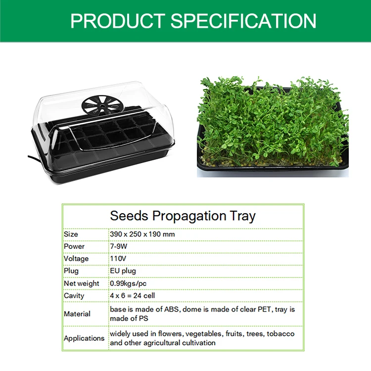 Indoor Gardens Hydroponic Seed Growing Plastic Plant Seedl Tray Wholesale