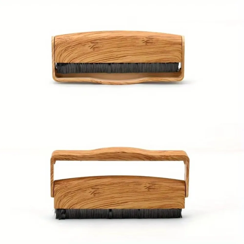 Anti Static Vinyl Record Cleaning Brush Lightweight Carbon Fiber Bristle Turntable Dust Remover Wooden Handle