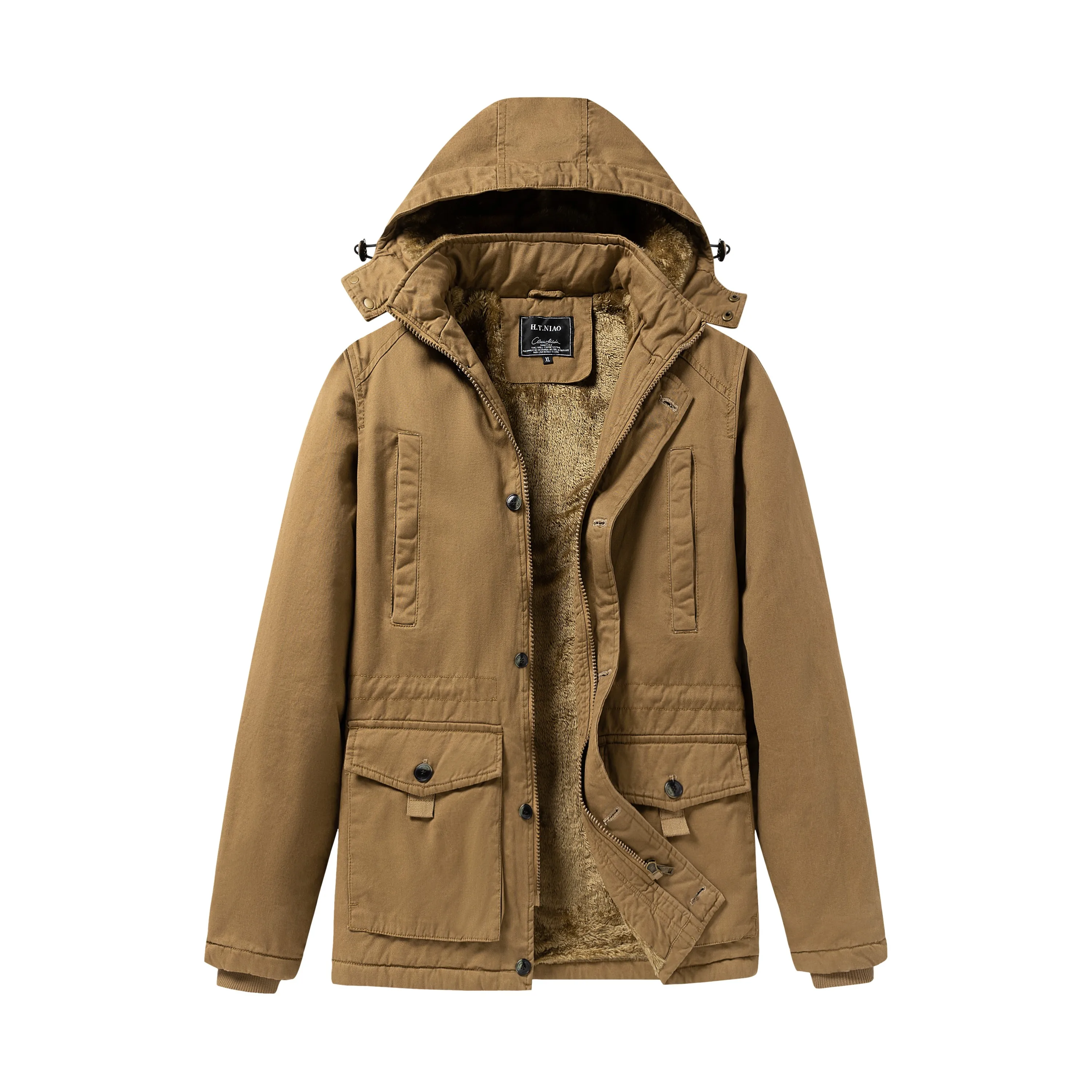 Manteau à capuche décontracté coupe-vent pour hommes, veste en coton pour hommes, vêtements de maintien au chaud, haut polyvalent, tendance de la mode, automne, hiver, nouveau