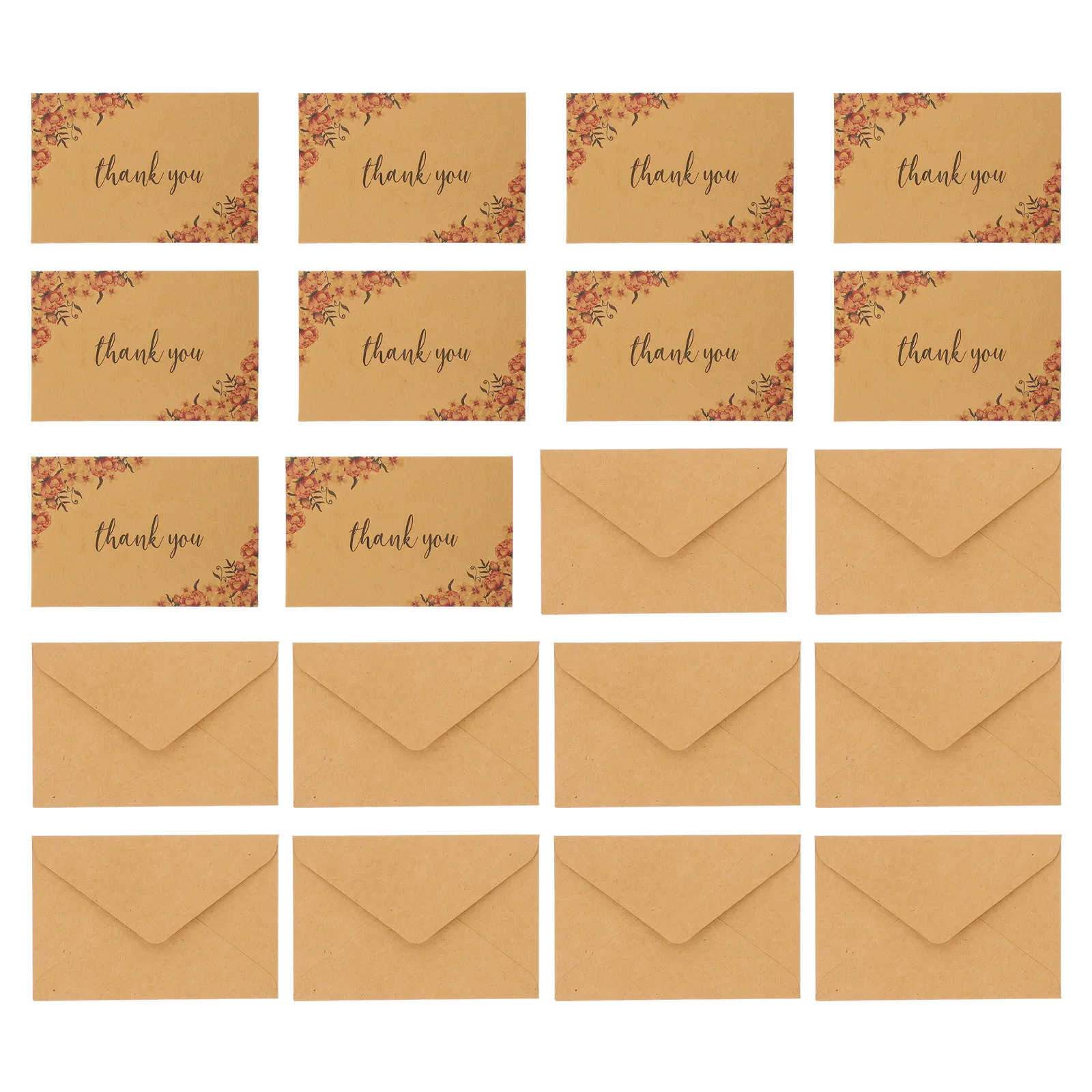 

10Pcs Thank You Cards Kraft Vintage Memo Cards for Greeting Elegant Multi-Use Thanking Notes Bulk Creative Design Smooth Simple
