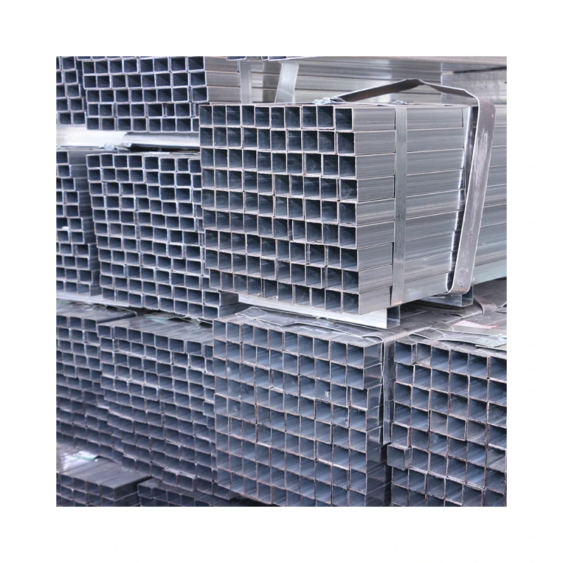 Tubes carrés en acier pour structure de colonne, tubes carrés galvanisés à haute couche de zinc pour mur rideau, tubes rectangulaires GI