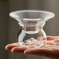 Glass Tea Strainer Exquisite Tea Strainer Large-diameter Integrated High-end Filter A Complete Set of New Two-piece Set