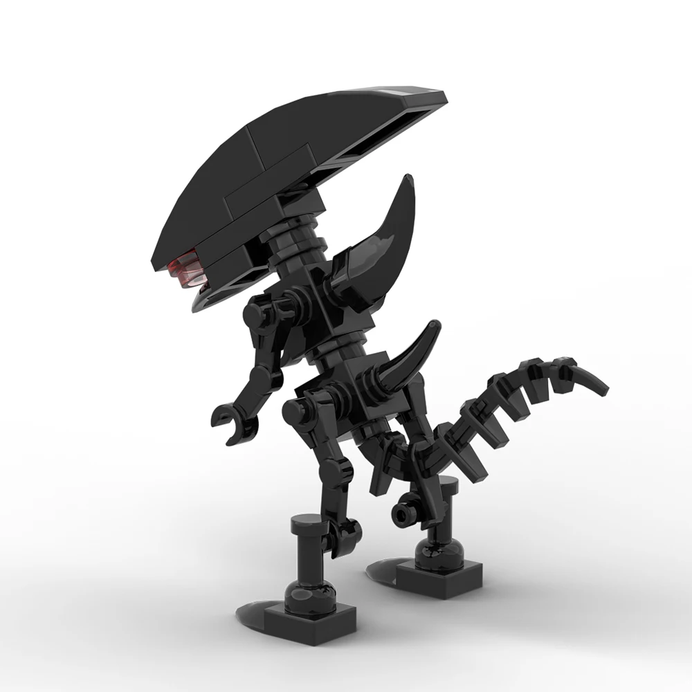 MOC-Blocos de Construção Alien e Face Hugger, modelo parasitóide, DIY Bricks Sets, brinquedos Xenomorph Monster, presente de aniversário para