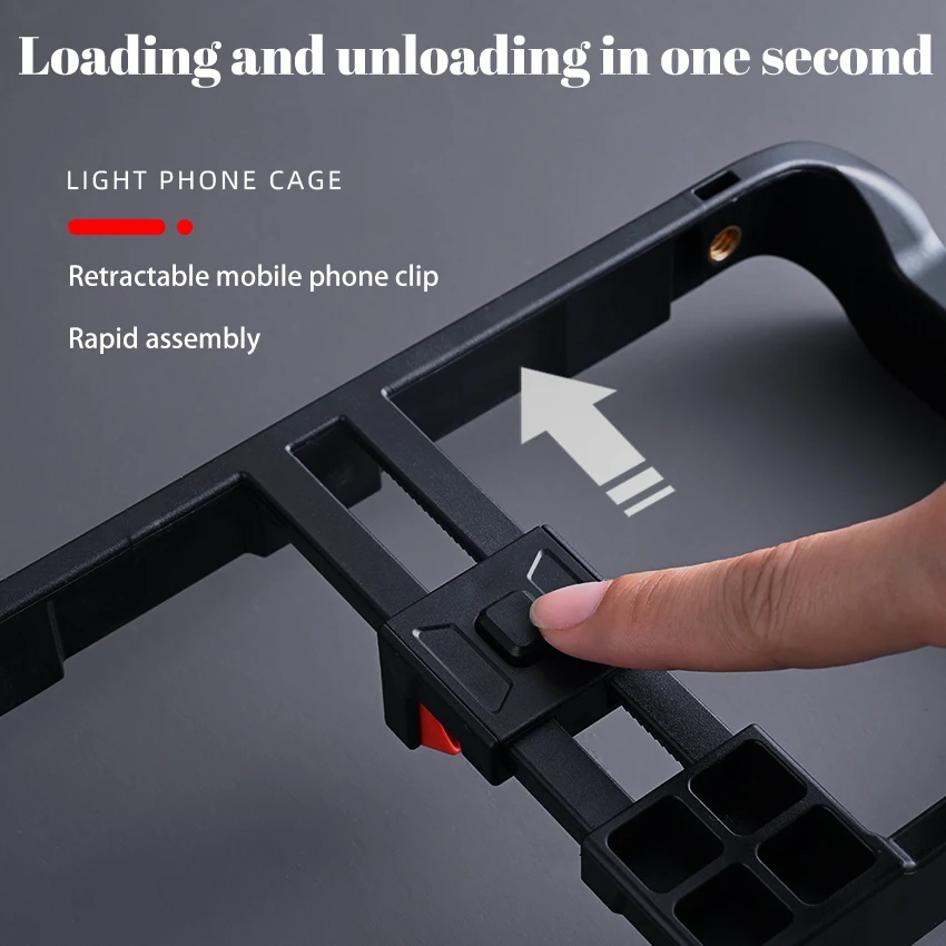 M-REMOTE Smartphone Video Rig w 3 Shoe Mounts Filmmaking Case Handheld Phone Video Stabilizer Grip Tripod Mount Stand 4.8