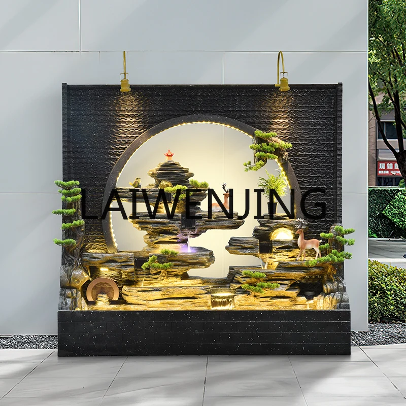 

RWJ Water Curtain Wall Artificial Mountain and Fountain Decoration Partition Fish Pond Landscape Landscaping