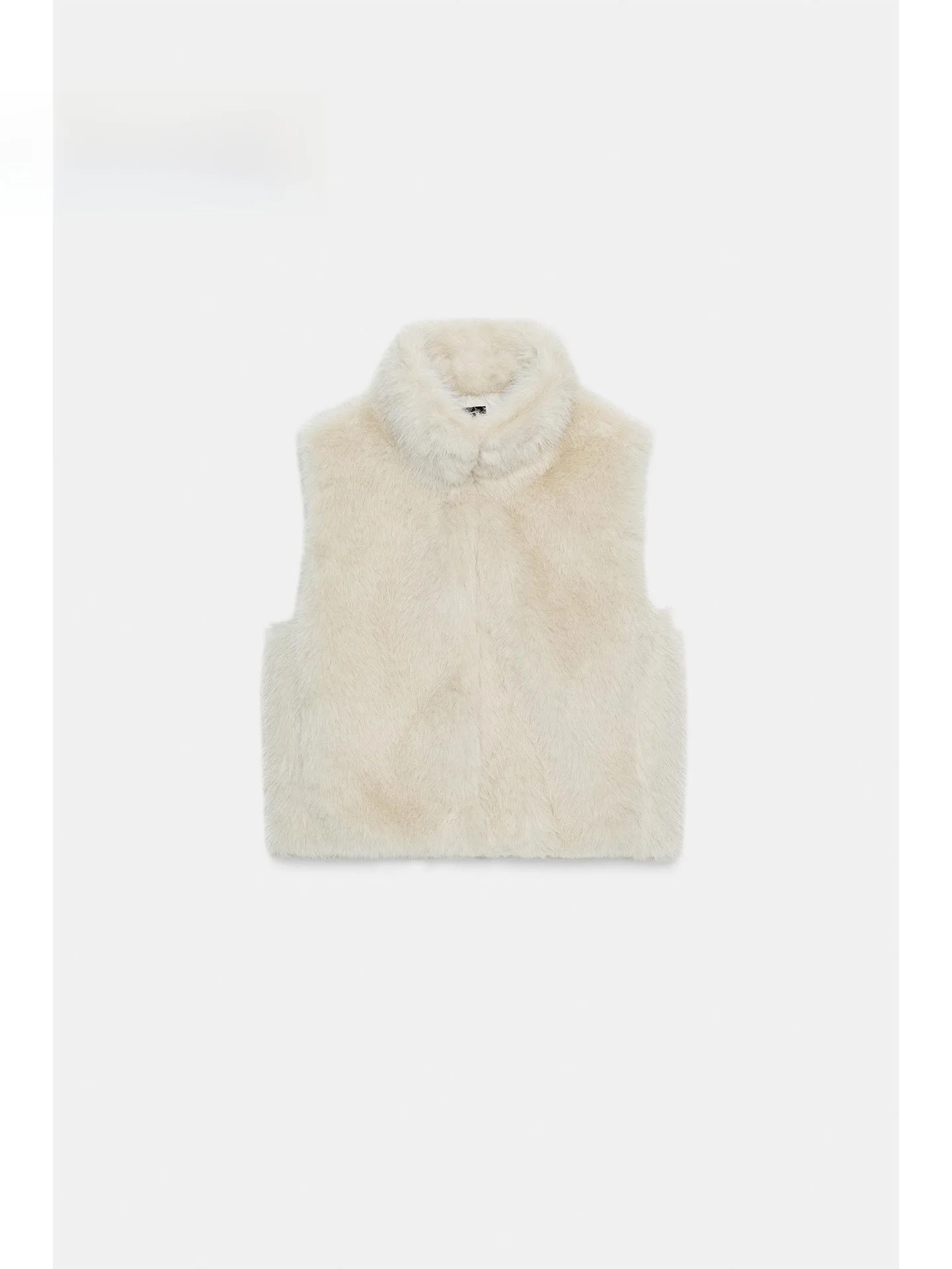 Faionable Soft Kunstfell-Effekt-Kapuzenweste-Mantel für Damen, ZAPRHA 2025, Herbst, neue SLE-Freizeitkleidung, Oberbekleidung