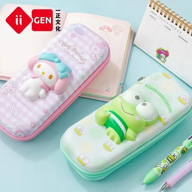 Sanrioeed Cute Kawaii Kitty Cat Mymelody Cinnamorol Stationery Pencil Case Finger Press Pops Relieve Stress Student Pen Bag