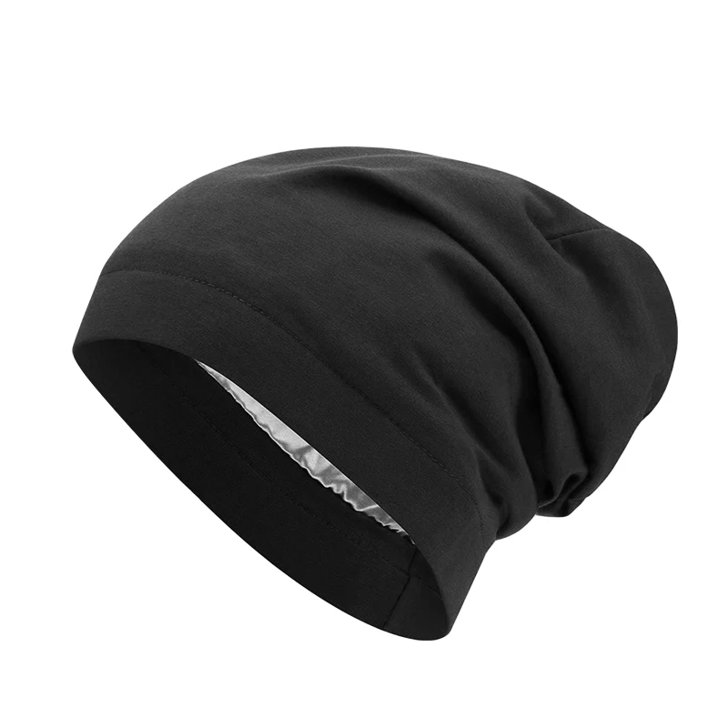 Donne Morbido Fodera In Raso Musulmano Turbante Cappello Berretto Da Notte Cancro Chemio Cappello Beanie Headwrap Perdita Di Capelli Cofano Arabo