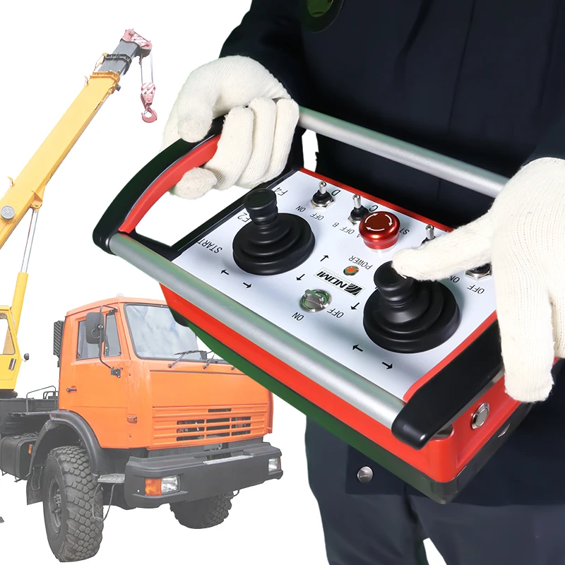 Wholesale ECD-Q5000 IP65 Waterproof 12v/24v Wireless Industrial Joystick Radio Smart Remote Control Truck Crane Fixed Code