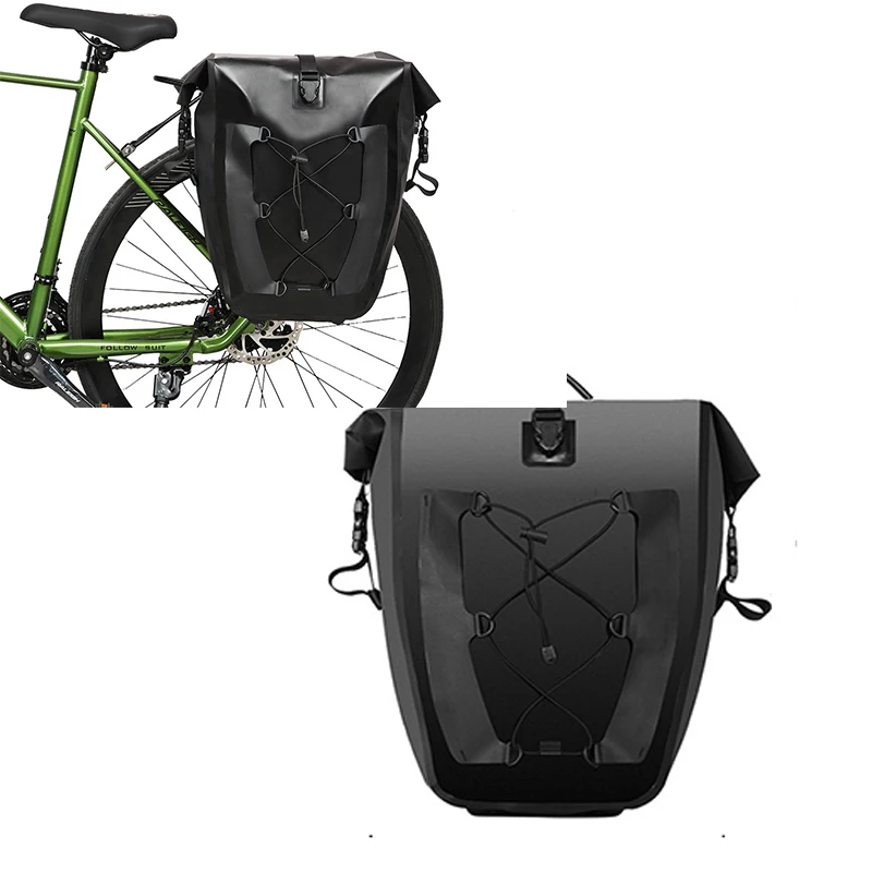 1X 25L Mountain Bike Multi-functional Cycling Rear Seat Trunk Saddle Adjustable Net Bag Large Capacity Waterproof Travel Bag