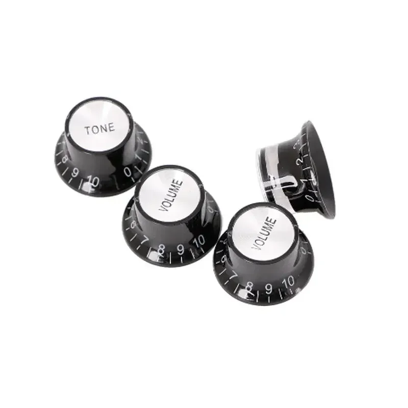 6mm Volume Control Knobs Aluminum Alloy Potentiometer Knob Cap Guitar 2 Tone 2 For Gibson Les Paul SG Guitars Accessories Parts