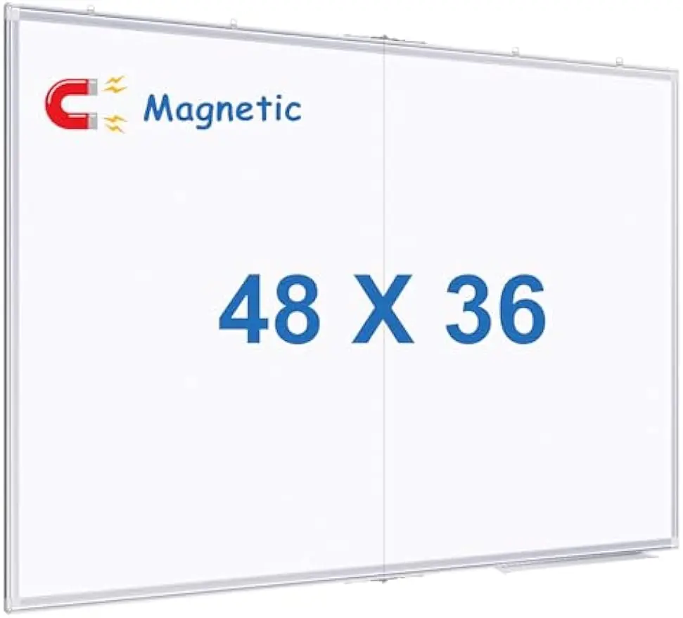 

Магнитная доска 48x36 дюймов, складная алюминиевая рама для стены домашнего офиса в классе