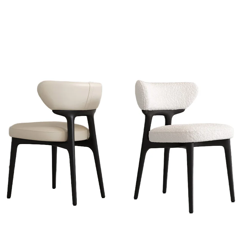 Simple Design for Home and Coffee Shop Use Modern Reclining Solid Wood Dining Chair