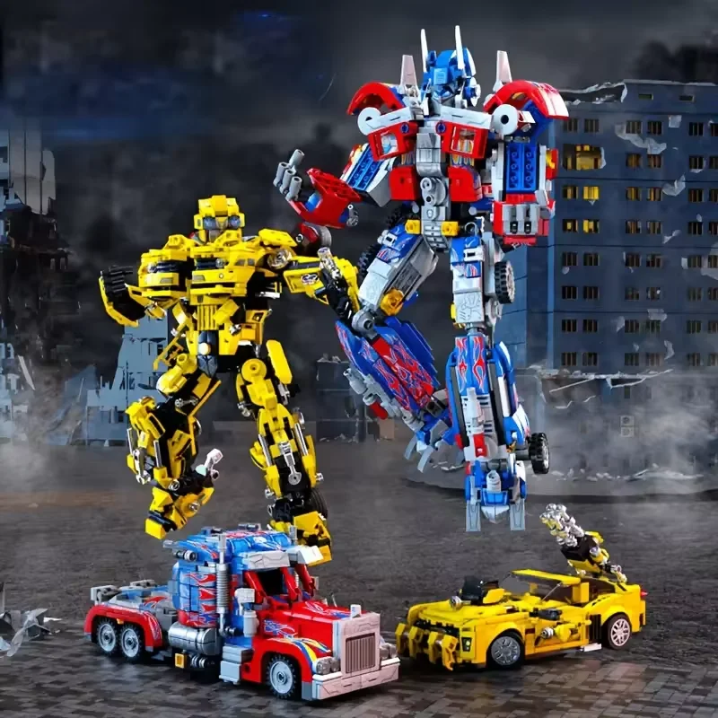 New 2 in 1 Deformation Robot Mecha Building Blocks Sets Bricks kit Transform Cars Birthday Toys Kids Children Gifts for Boys