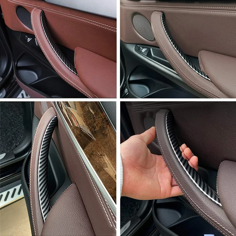 LHD/RHD 3PCS/Set Car Interior Door Pull Handle Cover Auto Accessories Fit For BMW X5 F15 2014-2018 / X6 F16 2015 2016 2017 2018