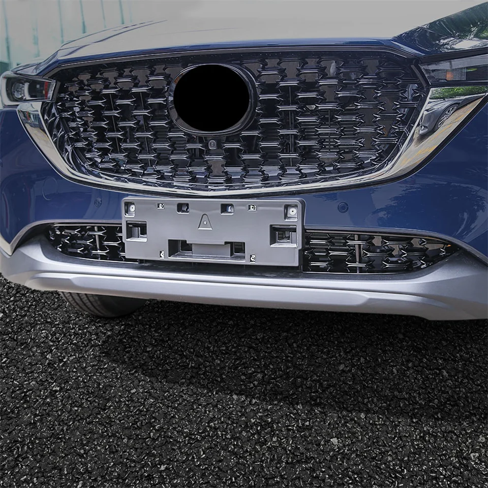 マツダ CX-5 CX5 2022-2025 光沢のあるブラックフロントボトムグリル