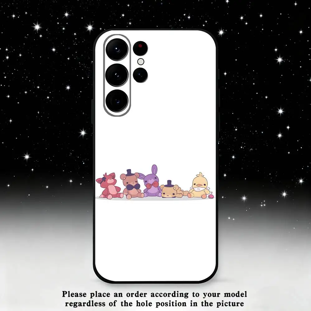 Five-Nights-At-Freddys F-Fnaf Phone Case For Samsung S25,S24 Ultra,S20,S30 plus,S22 plus,S23,S30 Ultra 5G Silicone Black Shell - Image 2