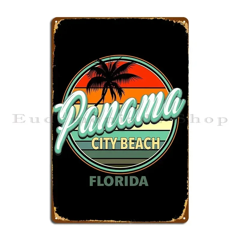 Panama City Beach Florida Metal Sign Pub Mural Personalized Mural Garage Wall Cave Tin Sign Poster