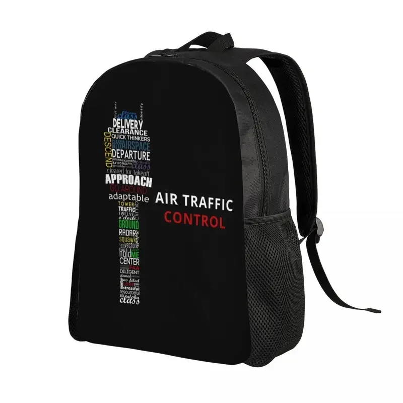 Custom Air Traffic Controller Backpacks Women Men Casual Bookbag for College School Pilot Air Fighter Bags