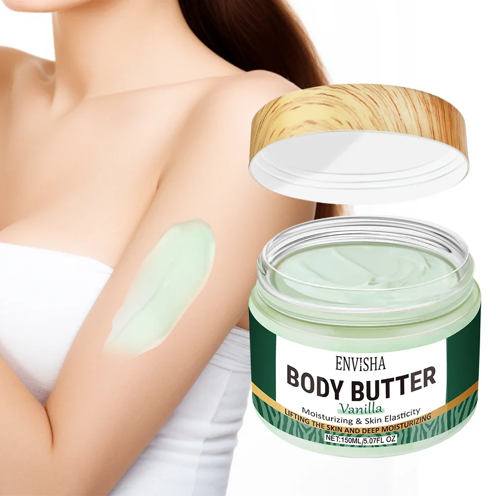 Vanille Body Butter Lotion Huidverzorging Gezichtscrème Whitening Diep Hydraterende Verheldering Verwijderen Melanine Elasticiteit Tillen