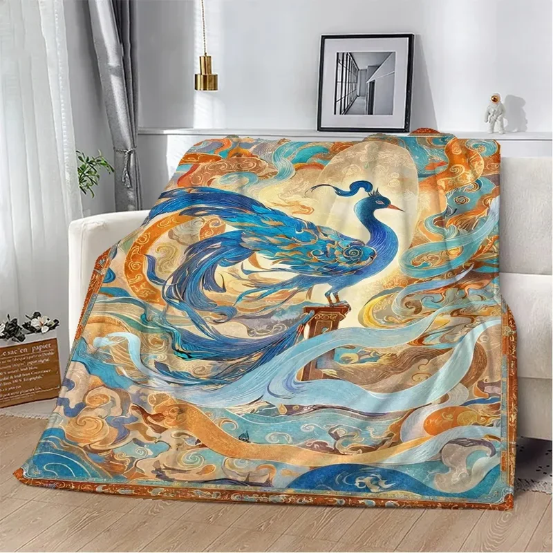 Rhabdoides Dunhuang confectionery blanket king fluffy soft blanket and throws home indoor beach towel knitted plaid bed throw kn