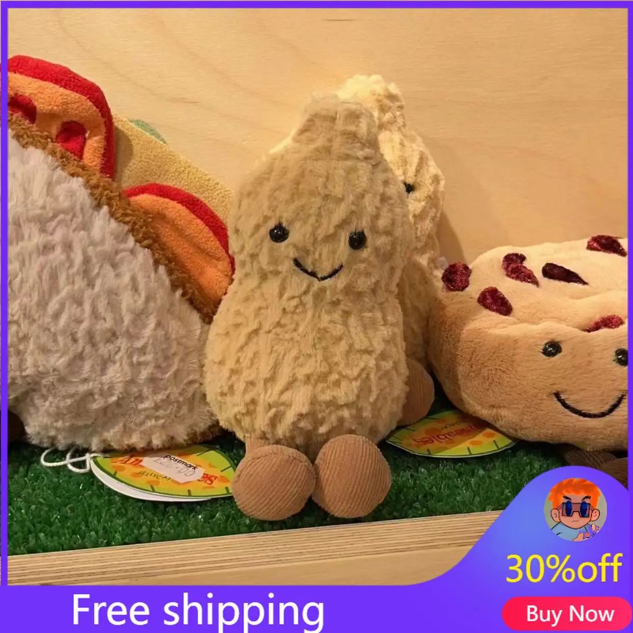 

13cm Small Peanut Jellycat Same Style Plush Doll Accessories Ultra Soft High Aesthetic Value Doll Interactive Girl Toy Gifts