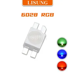 100 sztuk/worek SMD 6028 RGB LED Smt 3528 LED Counterpost dioda LED Chip oświetlenia koraliki RGB klawiatura mechaniczna koraliki do lampy