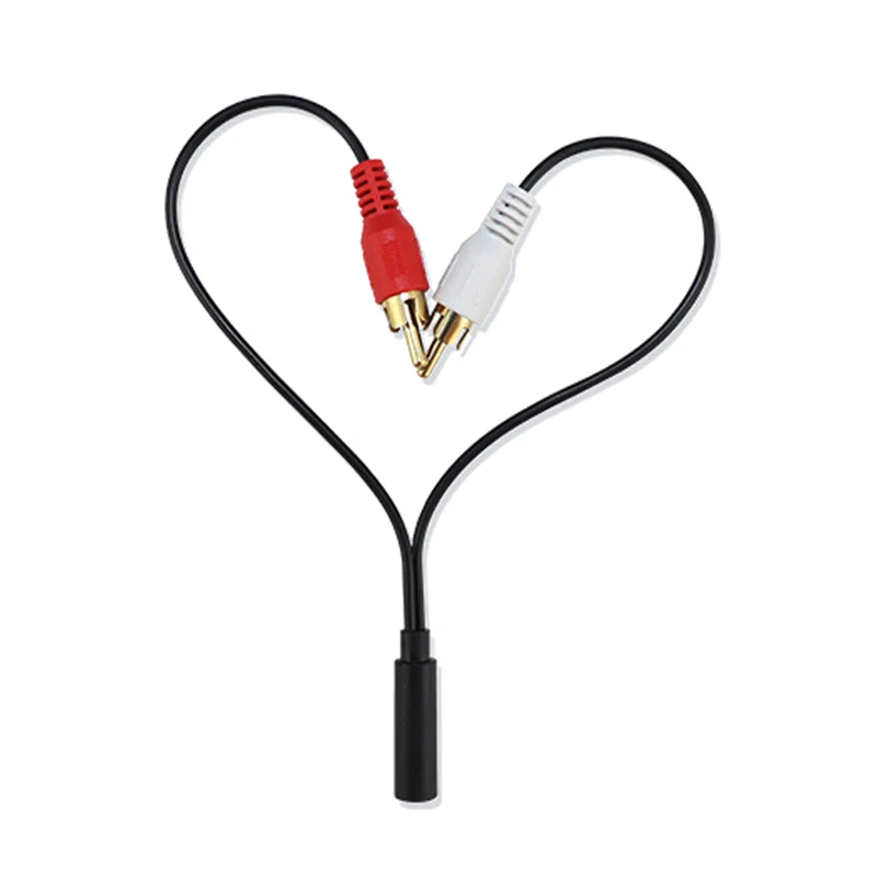 1PCS 20cmGold-plated/10cmNickel plating  3.5mm Jack Male to 2 RCA Female Jack RCA Stereo Y Audio Cable Converter Adapter