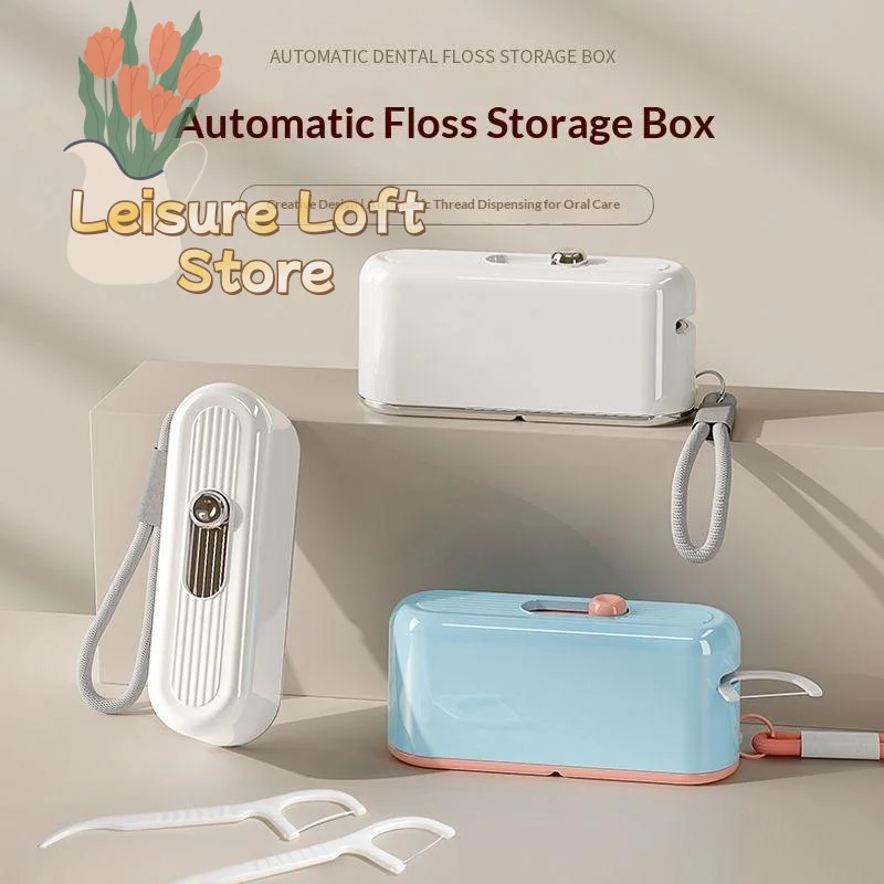 Dental Floss Picks - Caixa de Armazenamento Automática Recarregável para