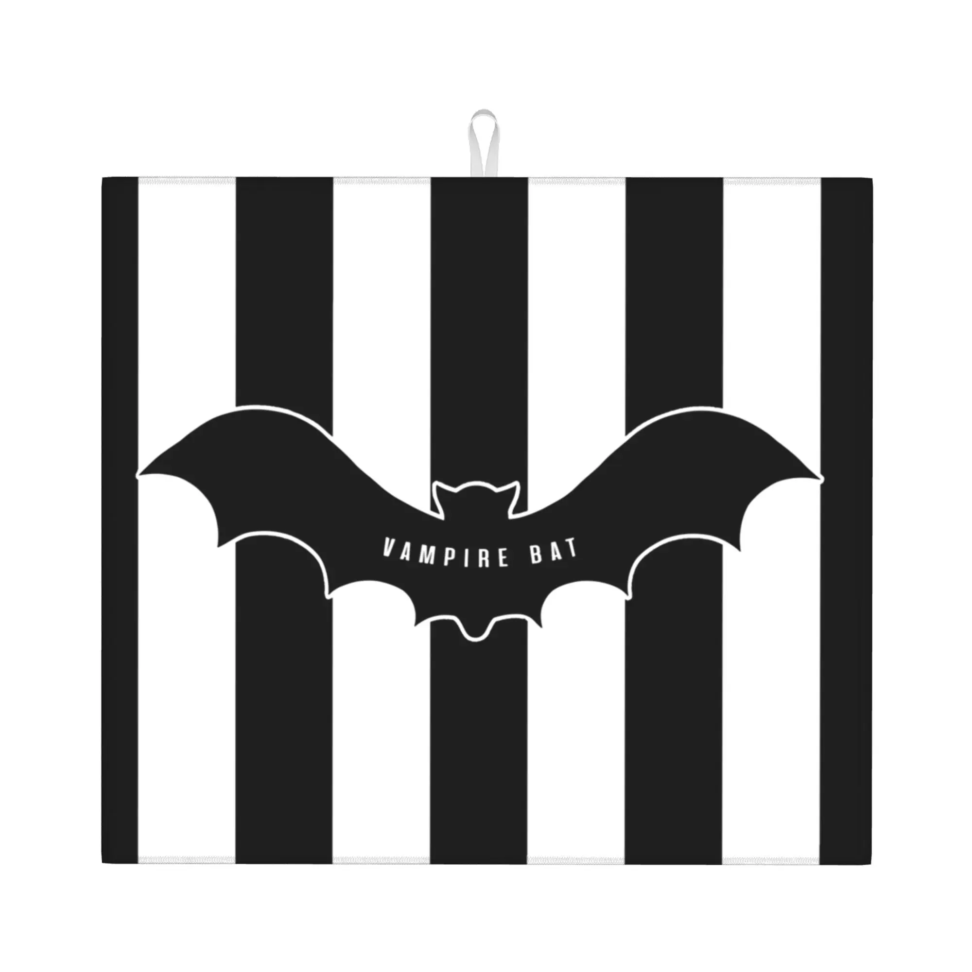 Vampire Bats Drying Mat For Kitchen Waterproof Non‑Slip Oil Proof Reusable Halloween Goth Occult Witch Countertop Protector Mat