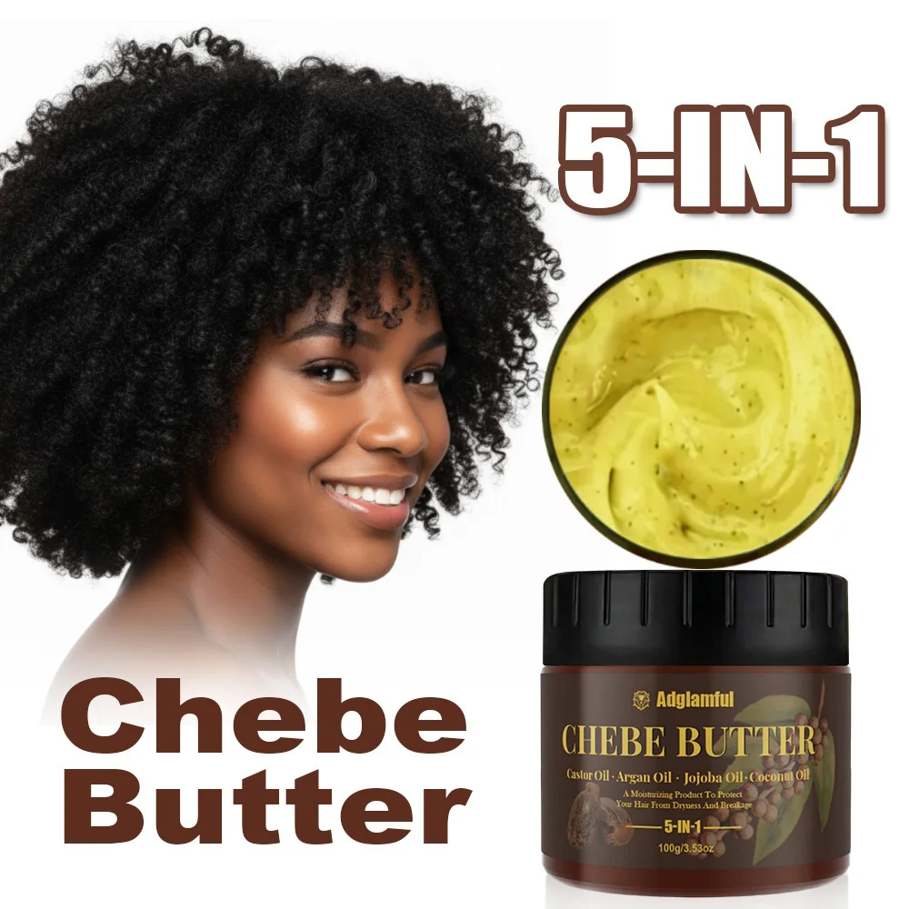 Castor Oil 5-in-1 Chebe Butter Salon-Grade Care Strengthens Hair and Prevents Breakage Deeply Moisturizes and Locks in Moisture Daily Hair Care for Women for Daily Home Use