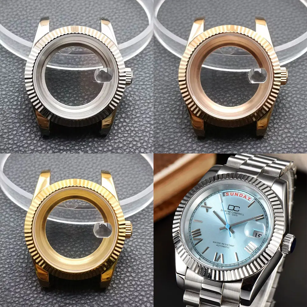 40mm FIT M8285/NH34/35 Movement/Dial Men\'s Steel Case Watch Accessories Bracelet Strap Watch Box Sapphire Glass Wristwatches